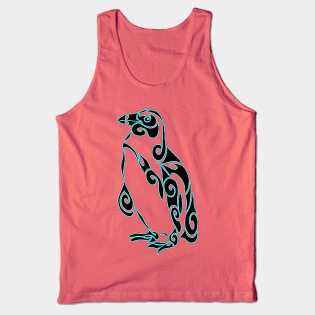 African Tribal Penguin Tank Top by StephenBibbArt